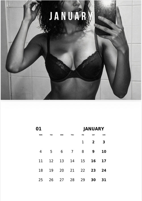 January teaser for Sienna 2027 Glamour Calendar